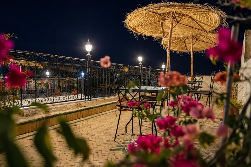 Patio, Night, Garden, Garden view