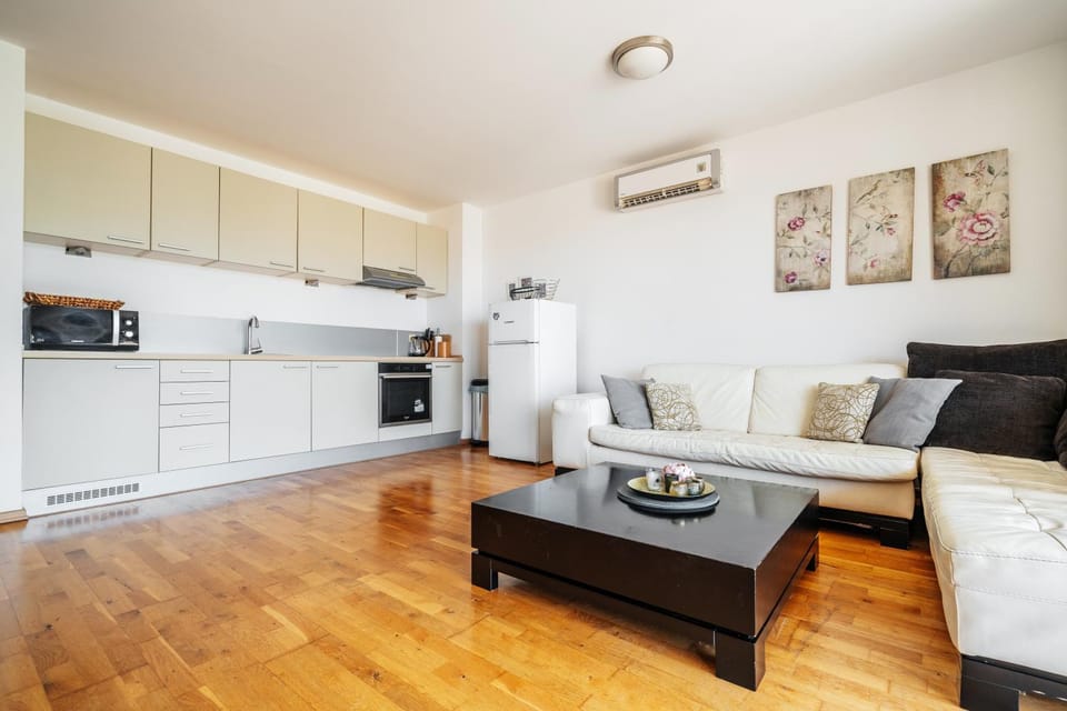 Living room, kitchen