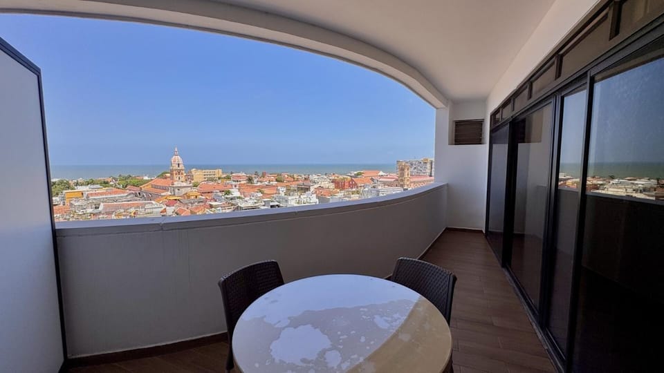 Iconic Clock Tower View - Balcony - Downtown Loft Apartment in Cartagena