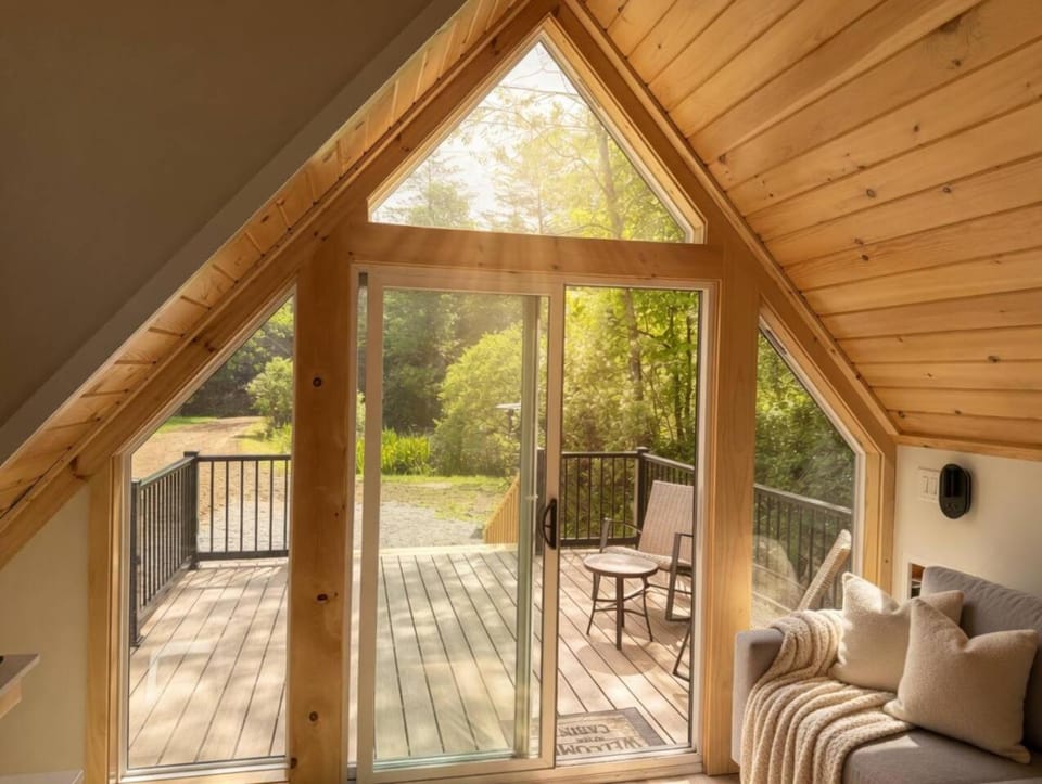 NEW BUILD A-frame TinyHouse on Pond near Asheville House in Woodfin