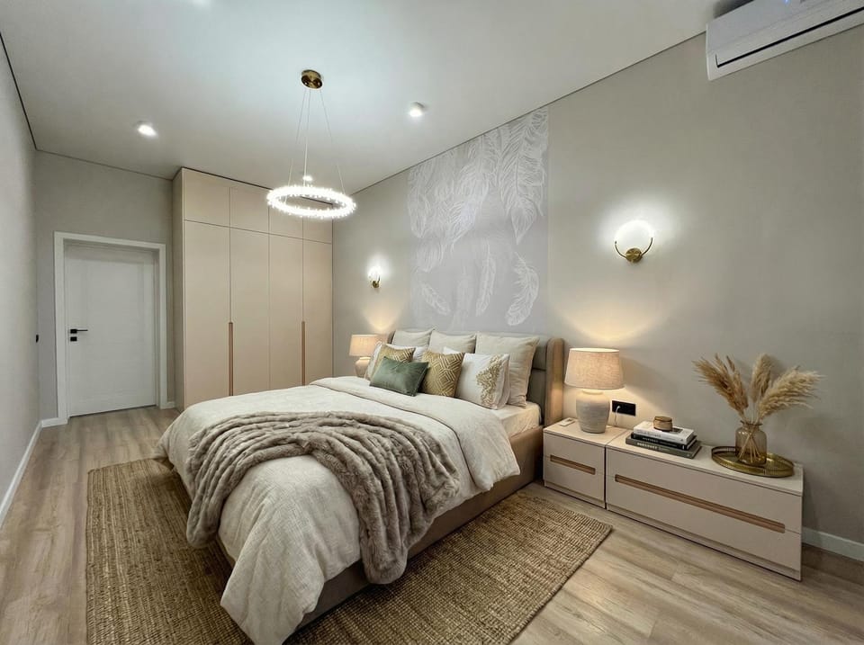 Bedroom, bunk bed, wardrobe