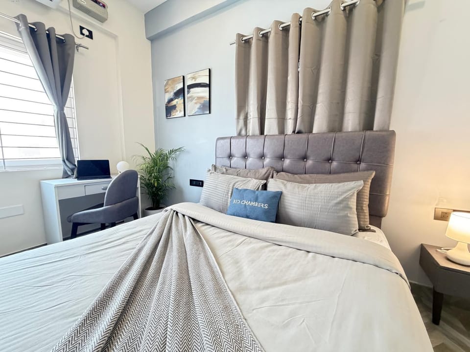 Bed, Decorative detail, Bedroom, air conditioner