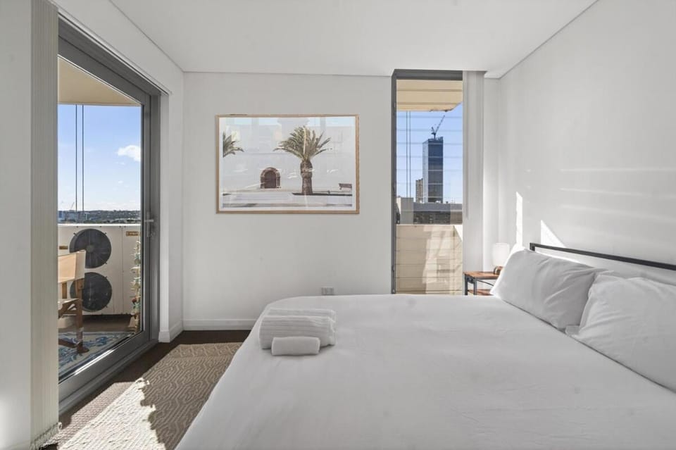 Bed, View (from property/room), Bedroom, towels, wardrobe