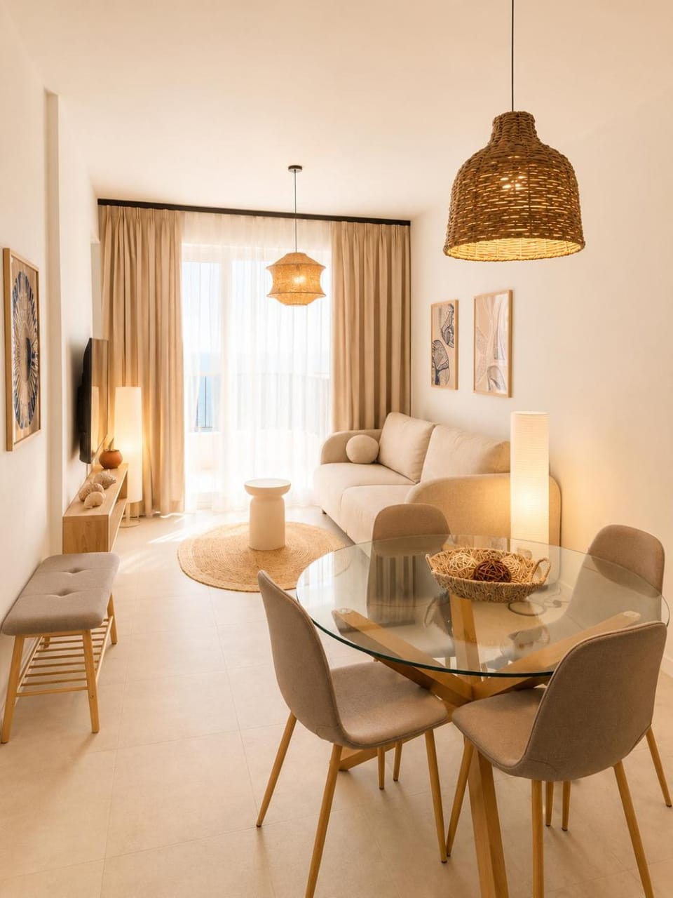 Living room, Seating area, Dining area