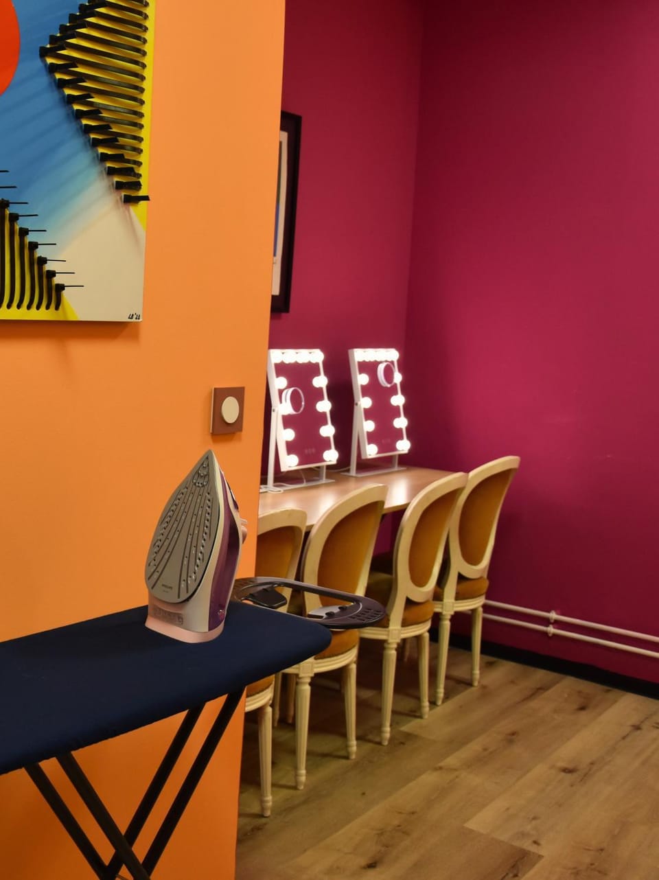 Steam room, hair dresser
