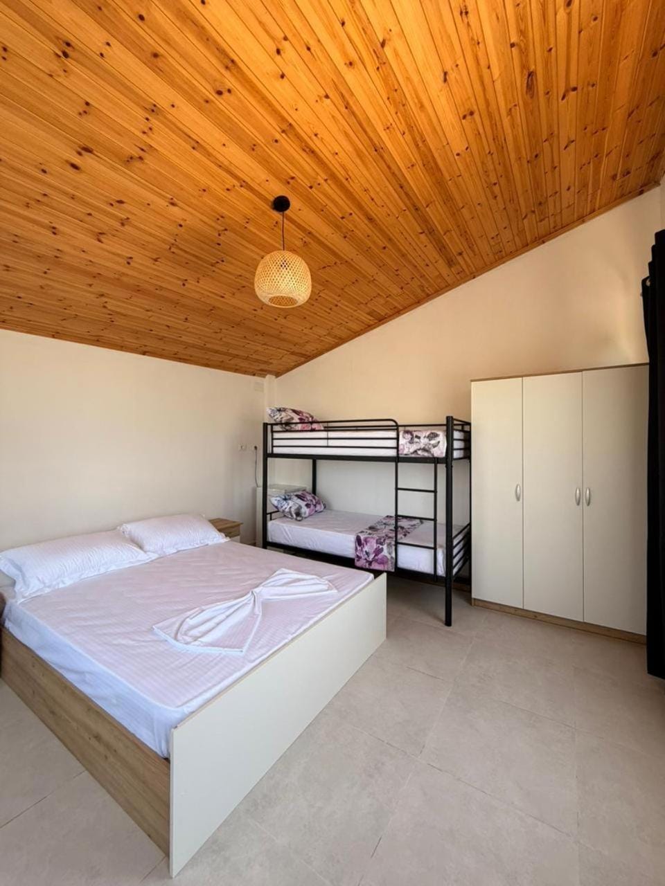 Bed, Photo of the whole room, Bedroom, bunk bed, wardrobe