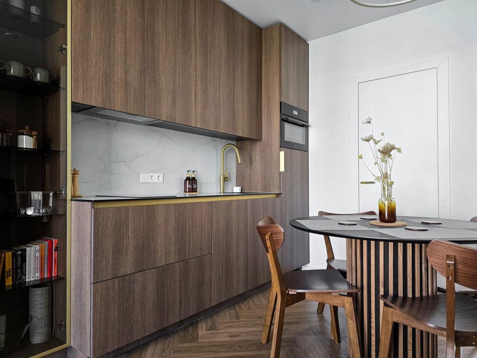 Dining area, oven, stove, kitchen