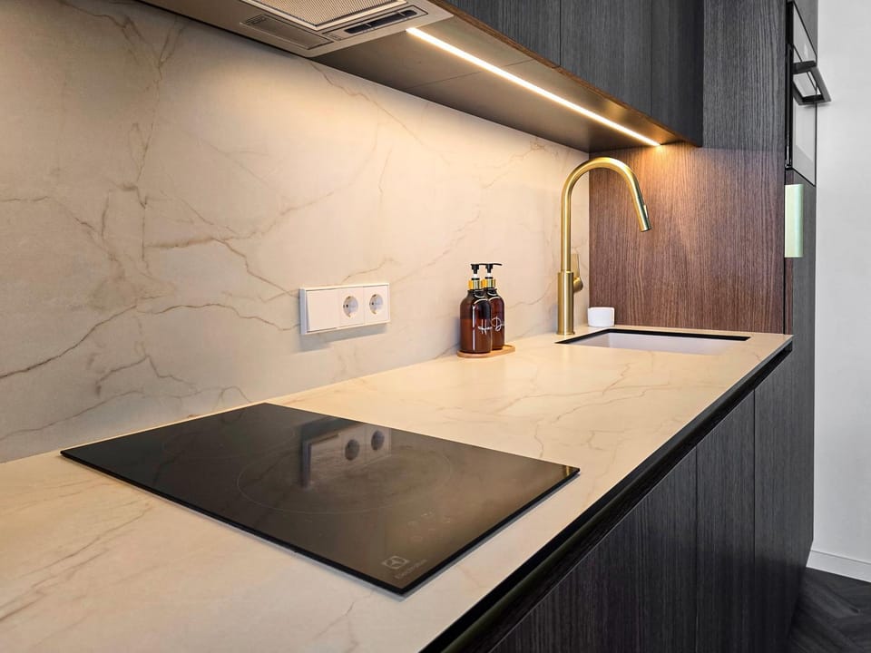 Kitchen or kitchenette, oven, stove, kitchen