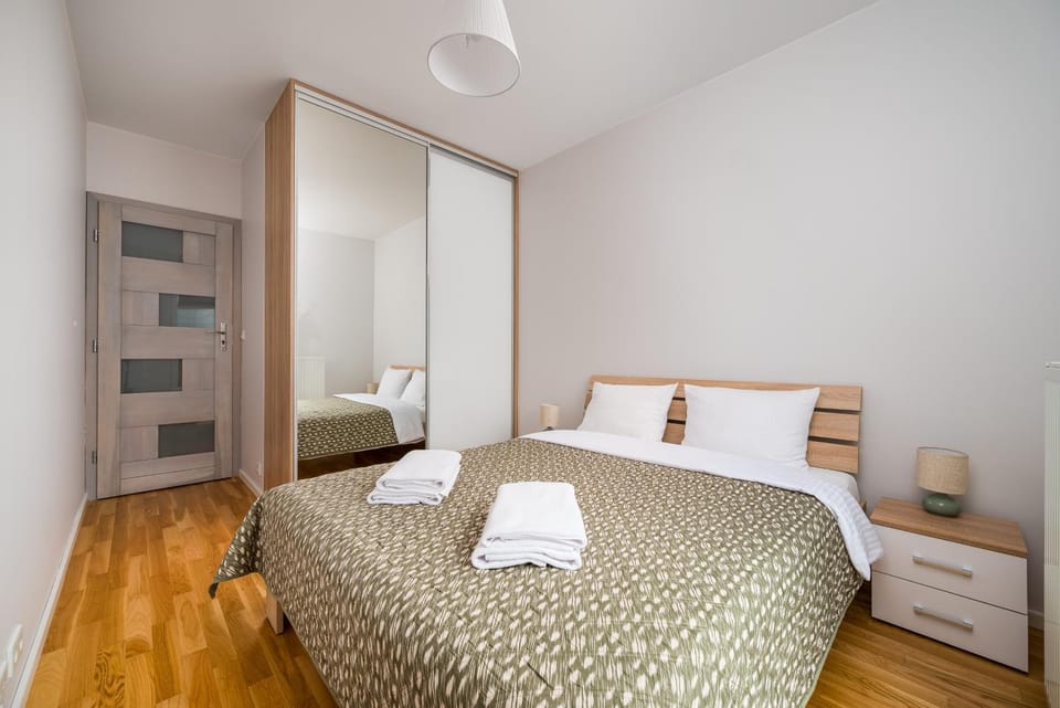 Bed, Photo of the whole room, Bedroom, towels, wardrobe