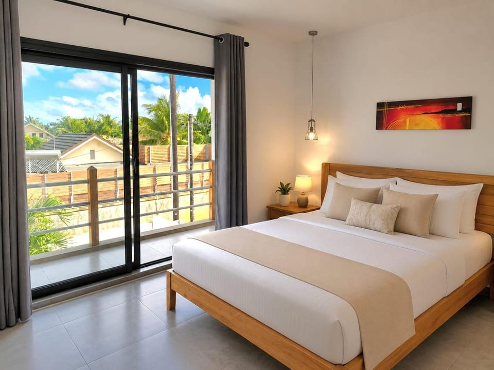 Bed, View (from property/room), Balcony/Terrace, Bedroom, air conditioner