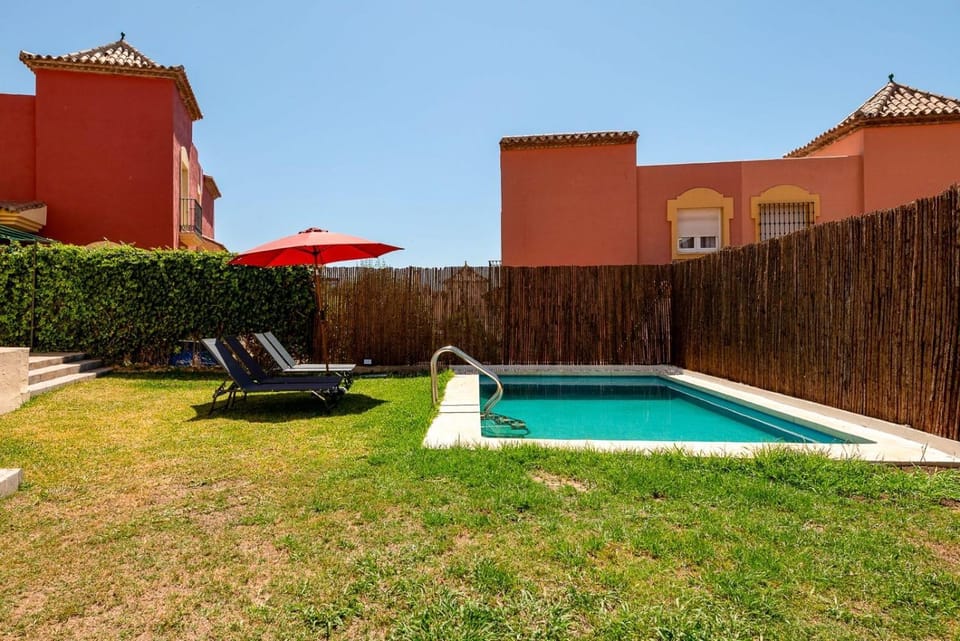 Property building, Living room, Swimming pool