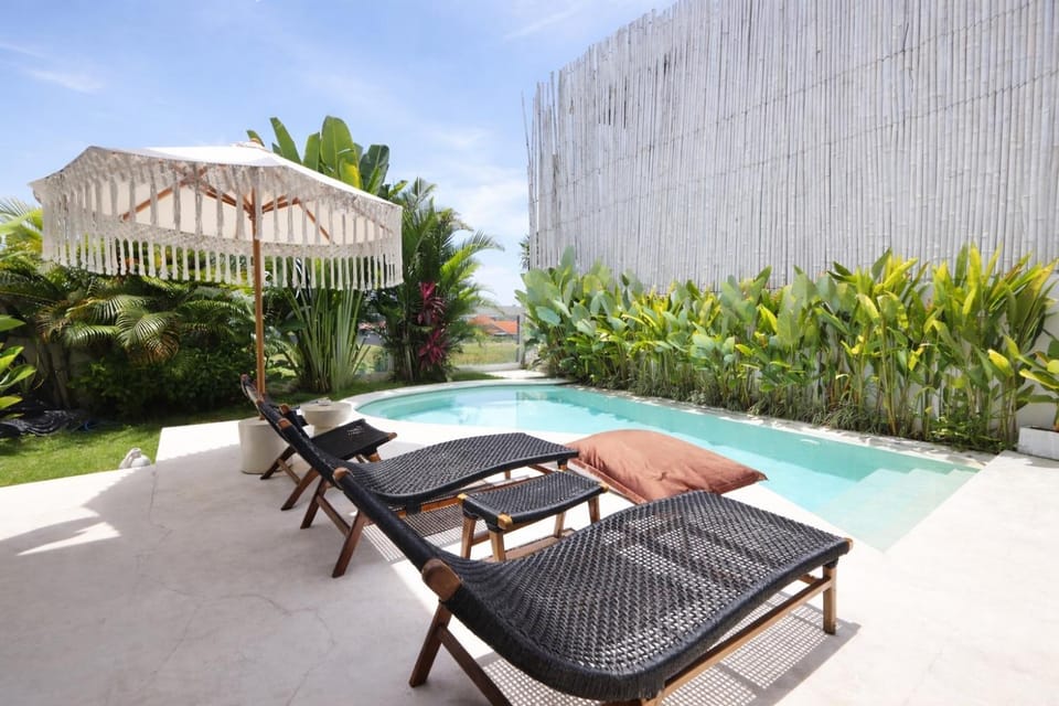 Patio, Day, Natural landscape, Garden, Garden view, Pool view, Swimming pool, Swimming pool, sunbed