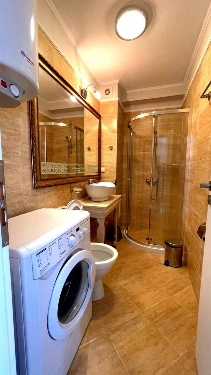 Shower, washing machine