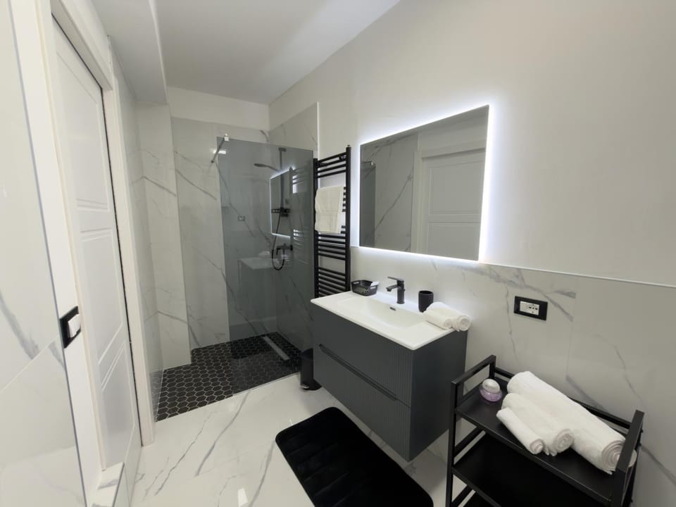 Shower, Toilet, Bathroom, towels