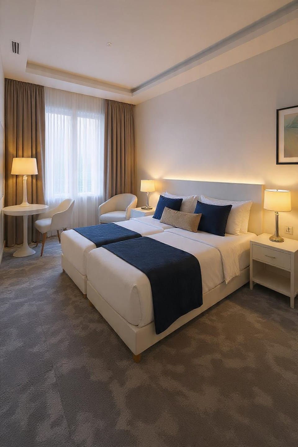 Bed, Living room, Photo of the whole room, Seating area, Bedroom