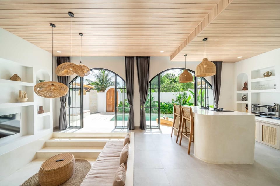 Kitchen or kitchenette, Living room, Seating area, Dining area, minibar