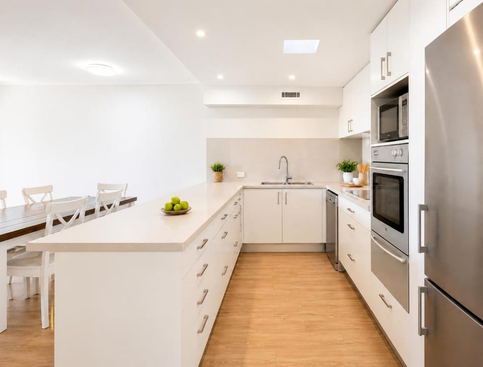 Dining area, dishwasher, stove