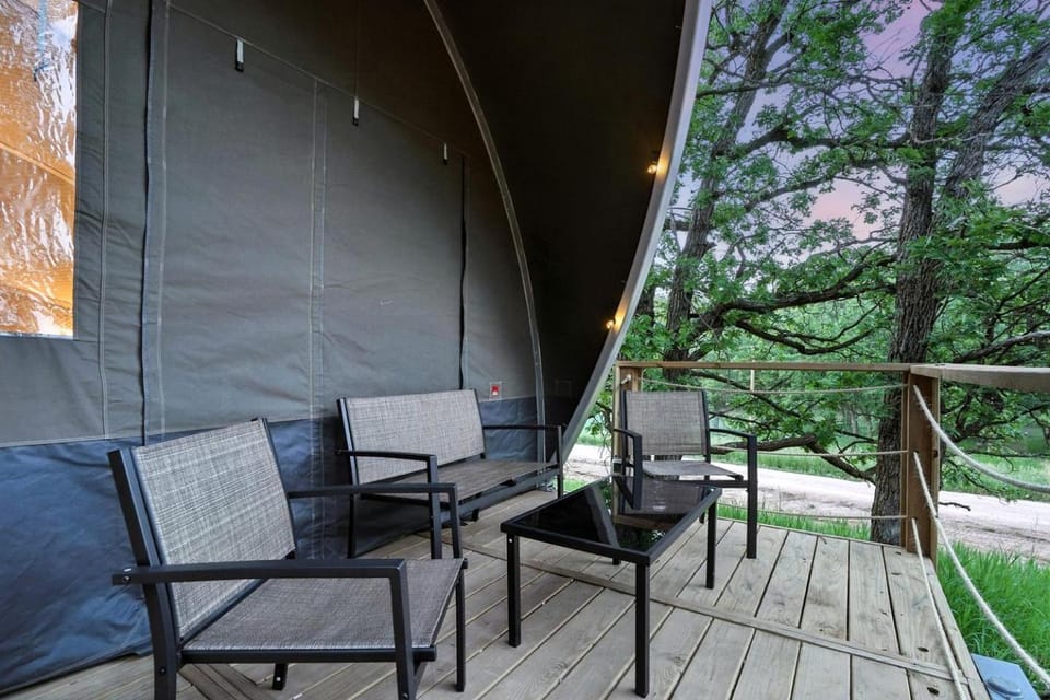 Secluded Glamping Tent with Forest Trails near Mt. Rushmore in the Black Hills, South Dakota Luxury tent in East Custer