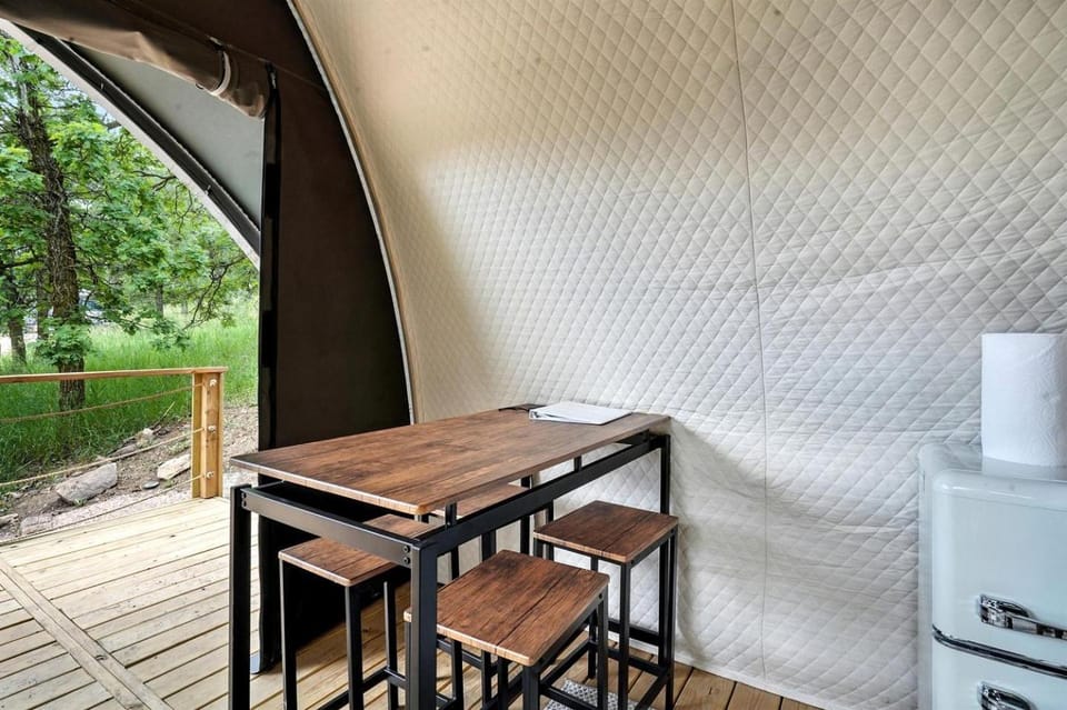Peaceful Forest Glamping Stay with Scenic Trails Near Mount Rushmore in South Dakota’s Black Hills Luxury tent in East Custer