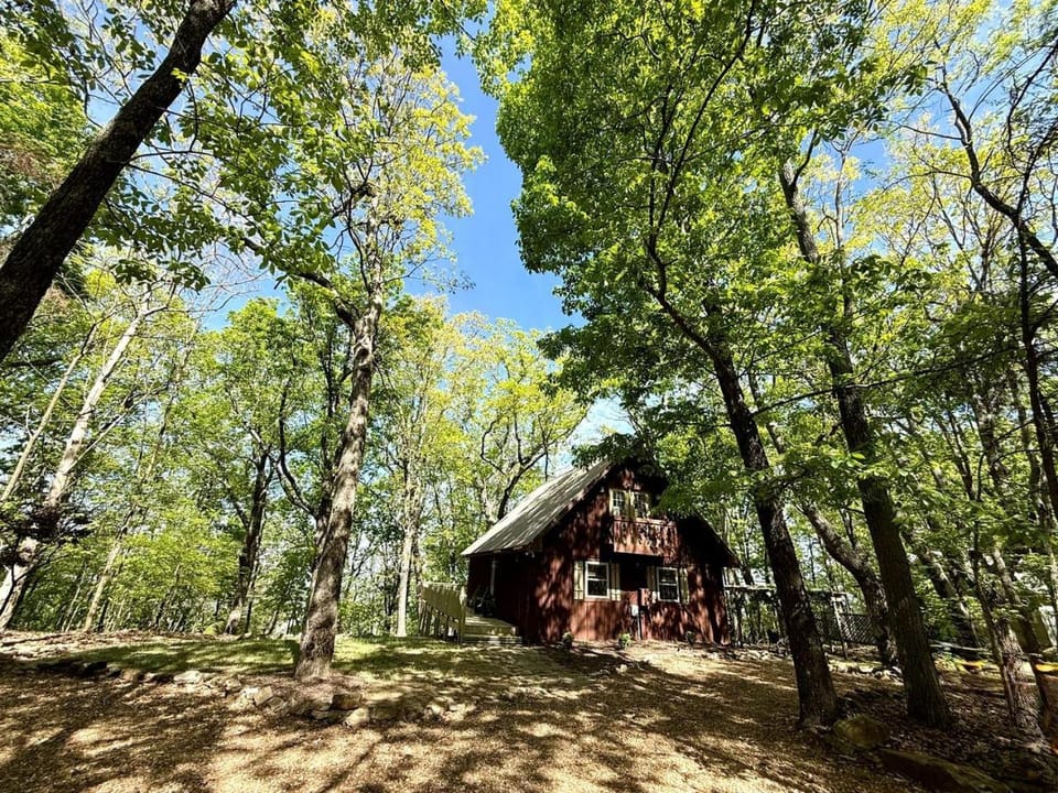Peaceful Luxury Cabin with Floor-to-Ceiling Glass Views & Historic Gas Log Near Cloudland Canyon, Mentone, Alabama Cabin in Valley Head