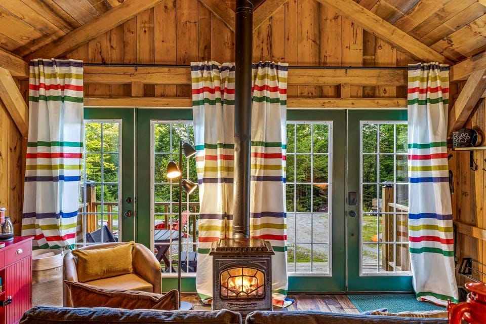 Peaceful Woodland Escape with Two Cabins, Firepit Nights & Hot Tubs in Bethel, Maine Cabin in Bethel
