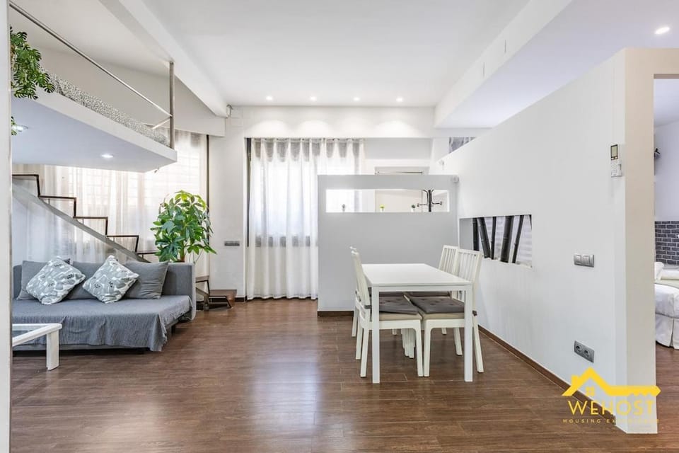 Kitchen or kitchenette, Living room, Dining area