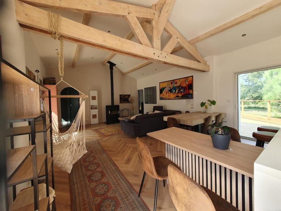Living room, kitchen