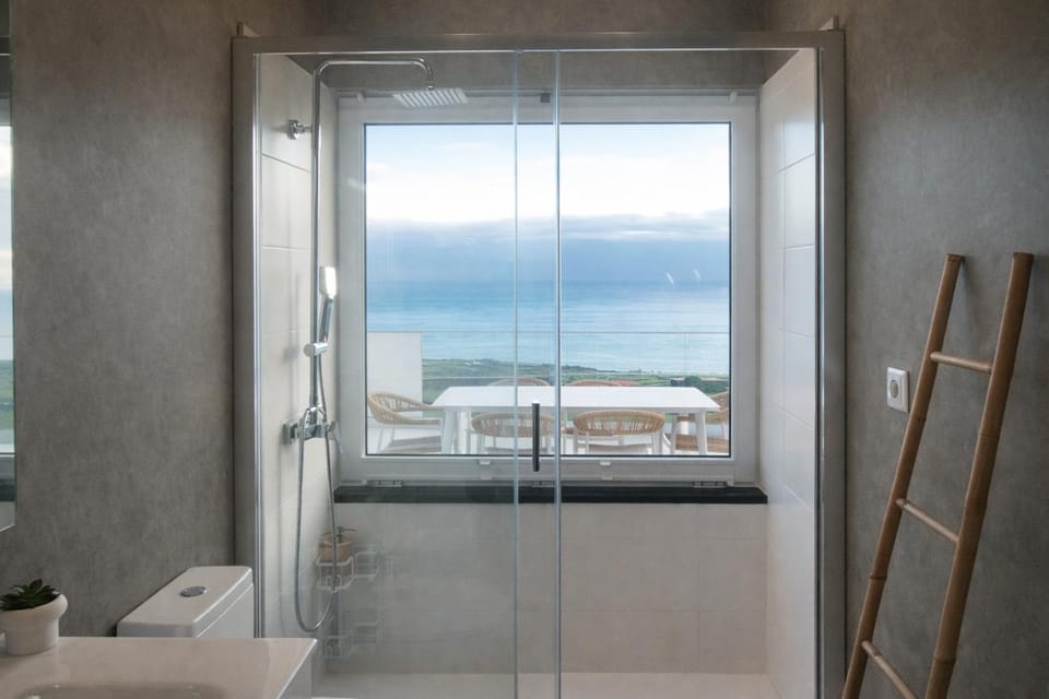 Bathroom, View (from property/room), Sea view