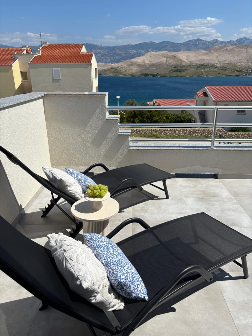 Day, View (from property/room), Balcony/Terrace, Seating area, Mountain view, Sea view, sunbed
