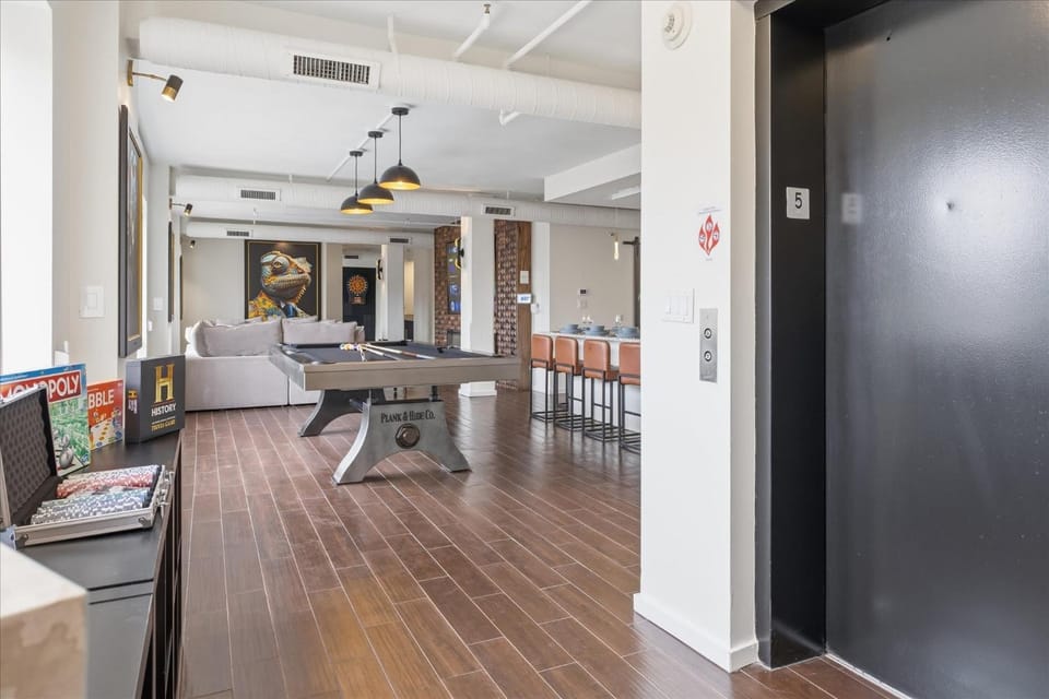 Penthouse Steam Room and Elevator Entry Apartment in Indianapolis