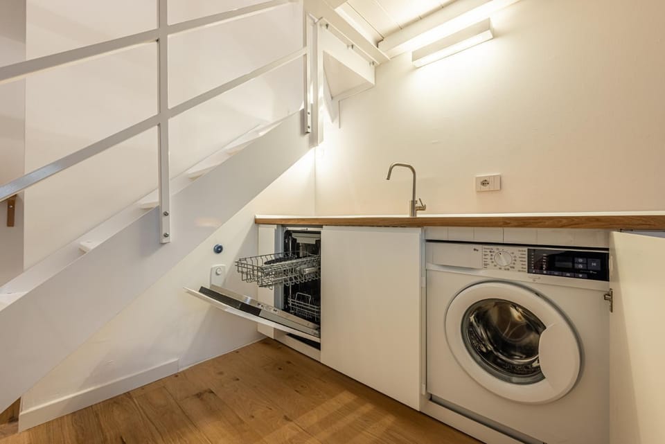 dishwasher, washing machine, kitchen