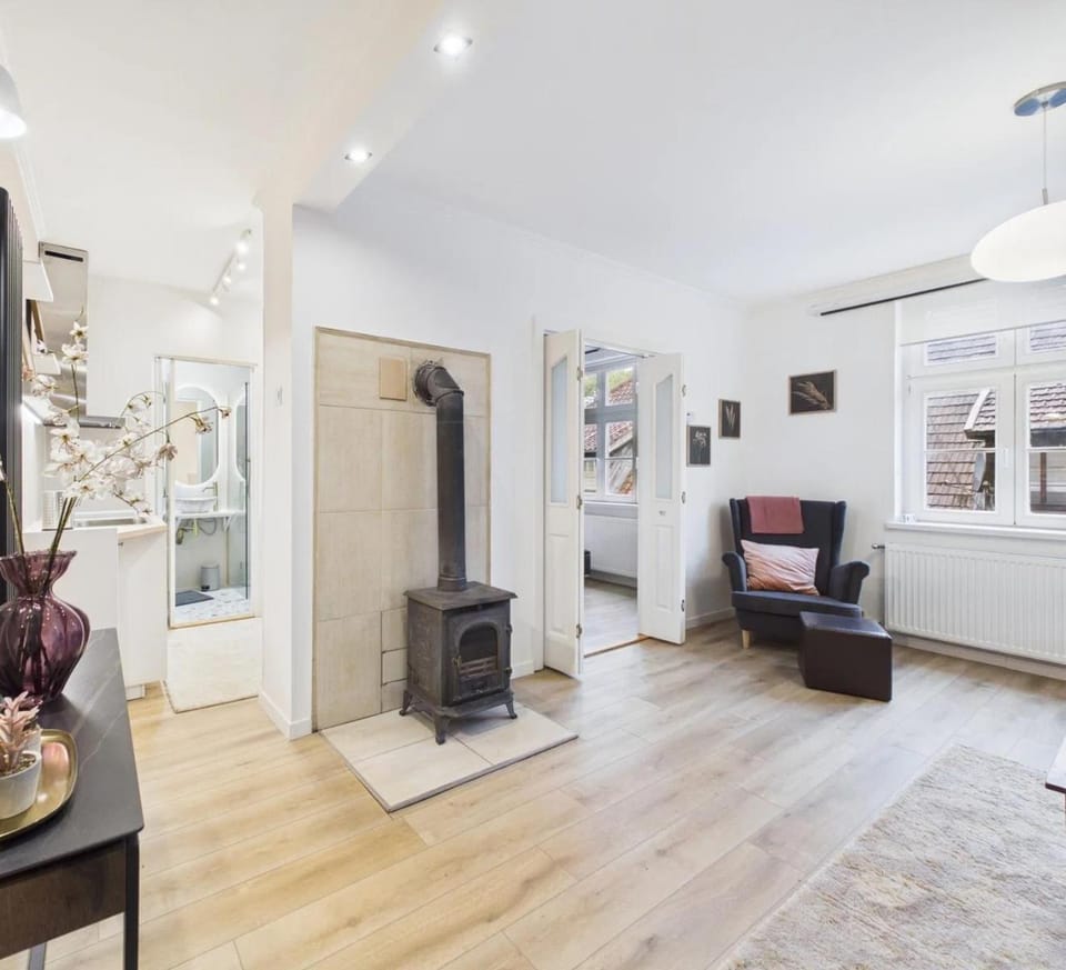 Living room, fireplace