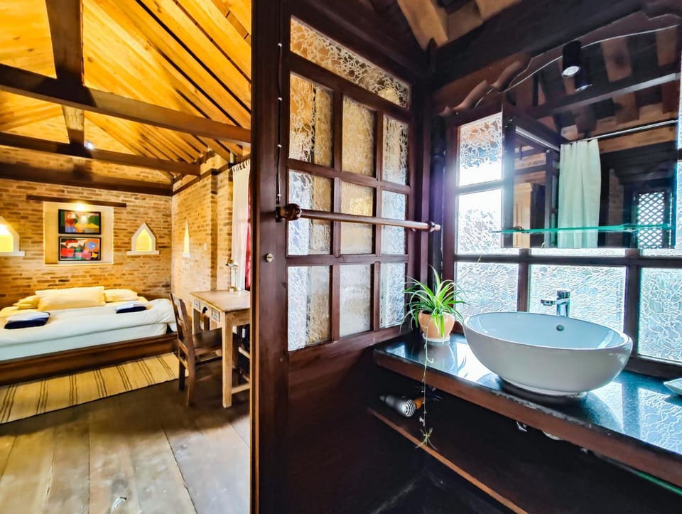 Bed, Bathroom, Bedroom