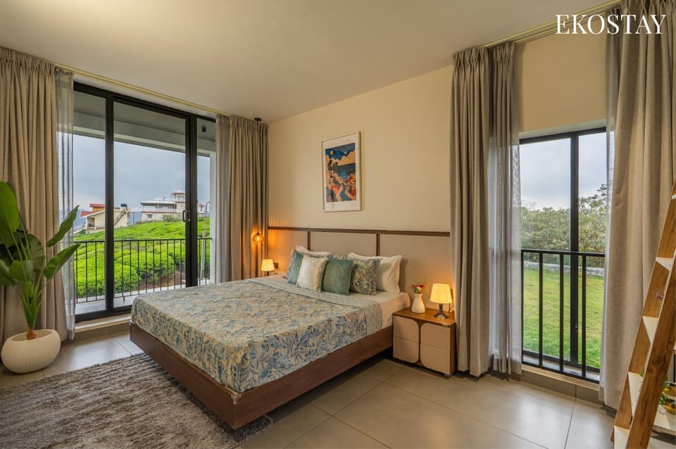 Bed, Garden, View (from property/room), Balcony/Terrace, Photo of the whole room, Bedroom, Garden view