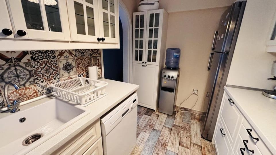 Kitchen or kitchenette, dishwasher