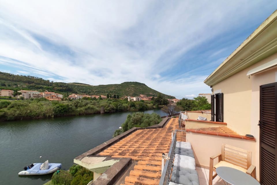 Property building, Day, Natural landscape, View (from property/room), Balcony/Terrace, Mountain view, River view