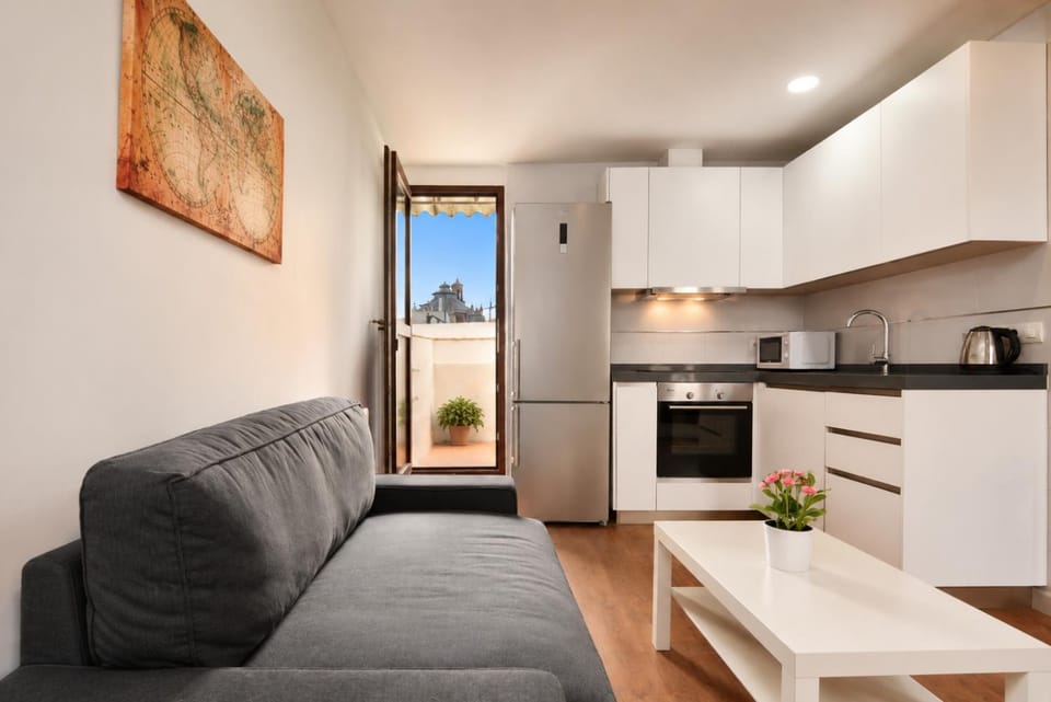 Living room, kitchen