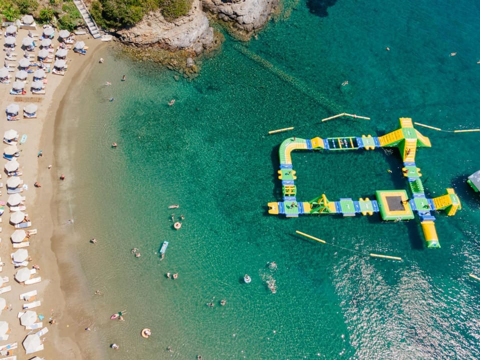 Bird's eye view, Beach, sunbed