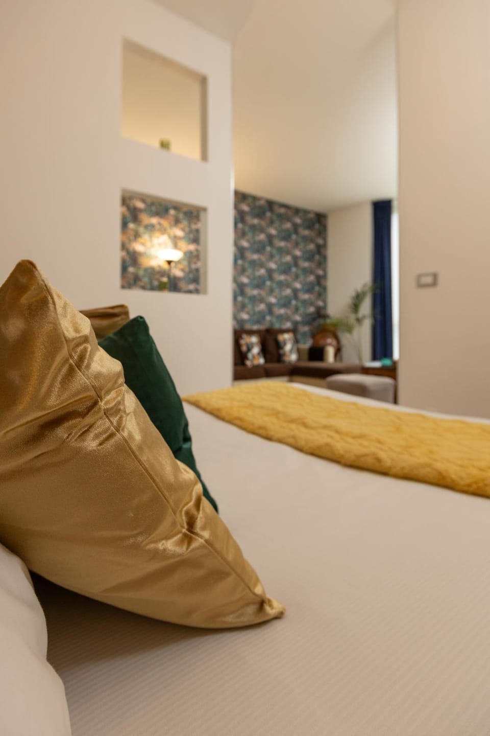 Bed, Decorative detail, Bedroom