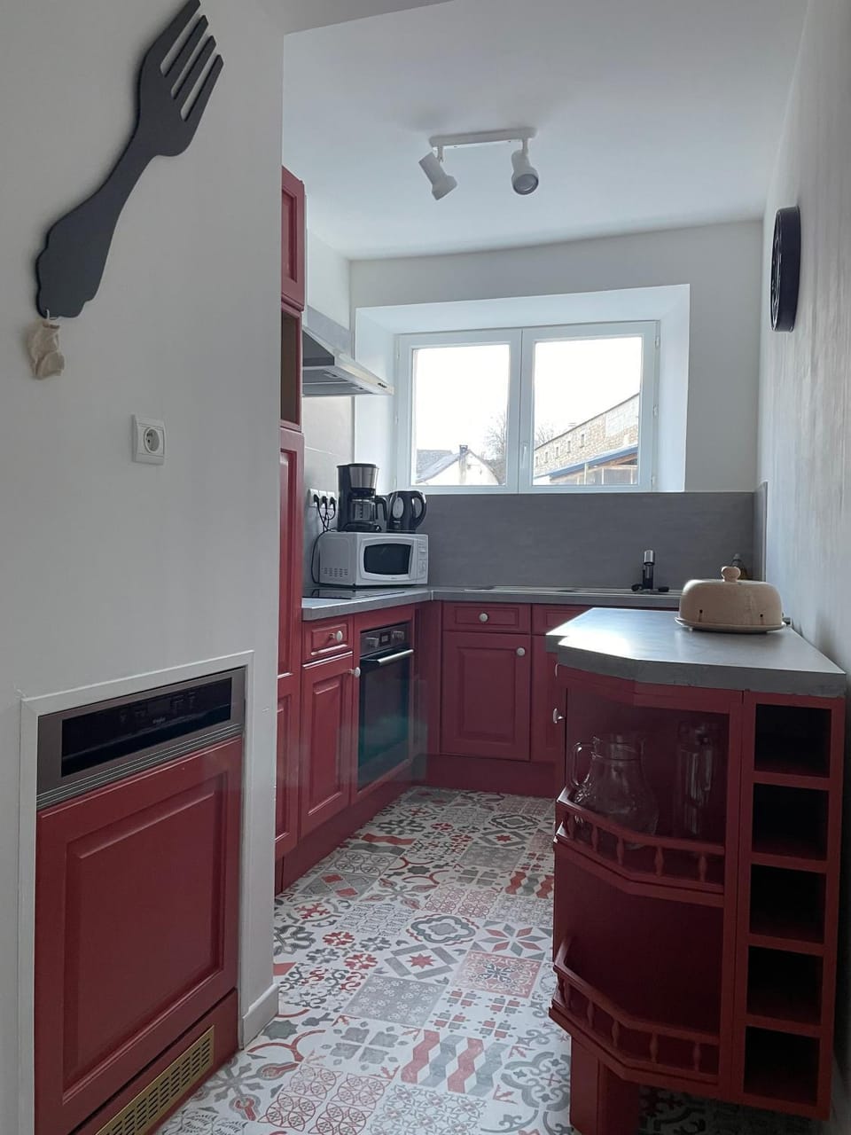 Kitchen or kitchenette, Living room
