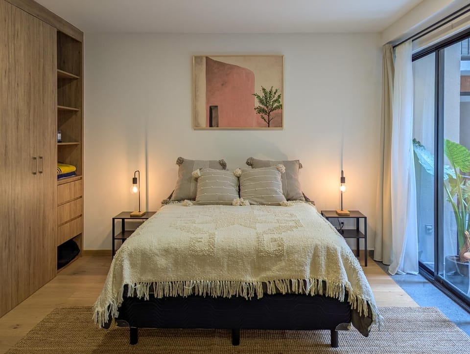 Bed, Balcony/Terrace, wardrobe
