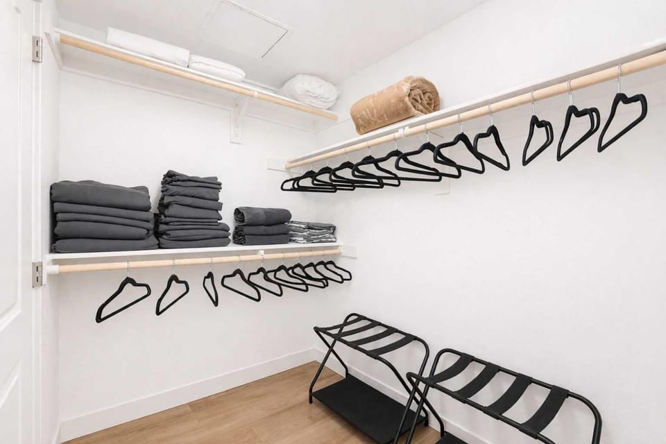 furniture, towels, wardrobe