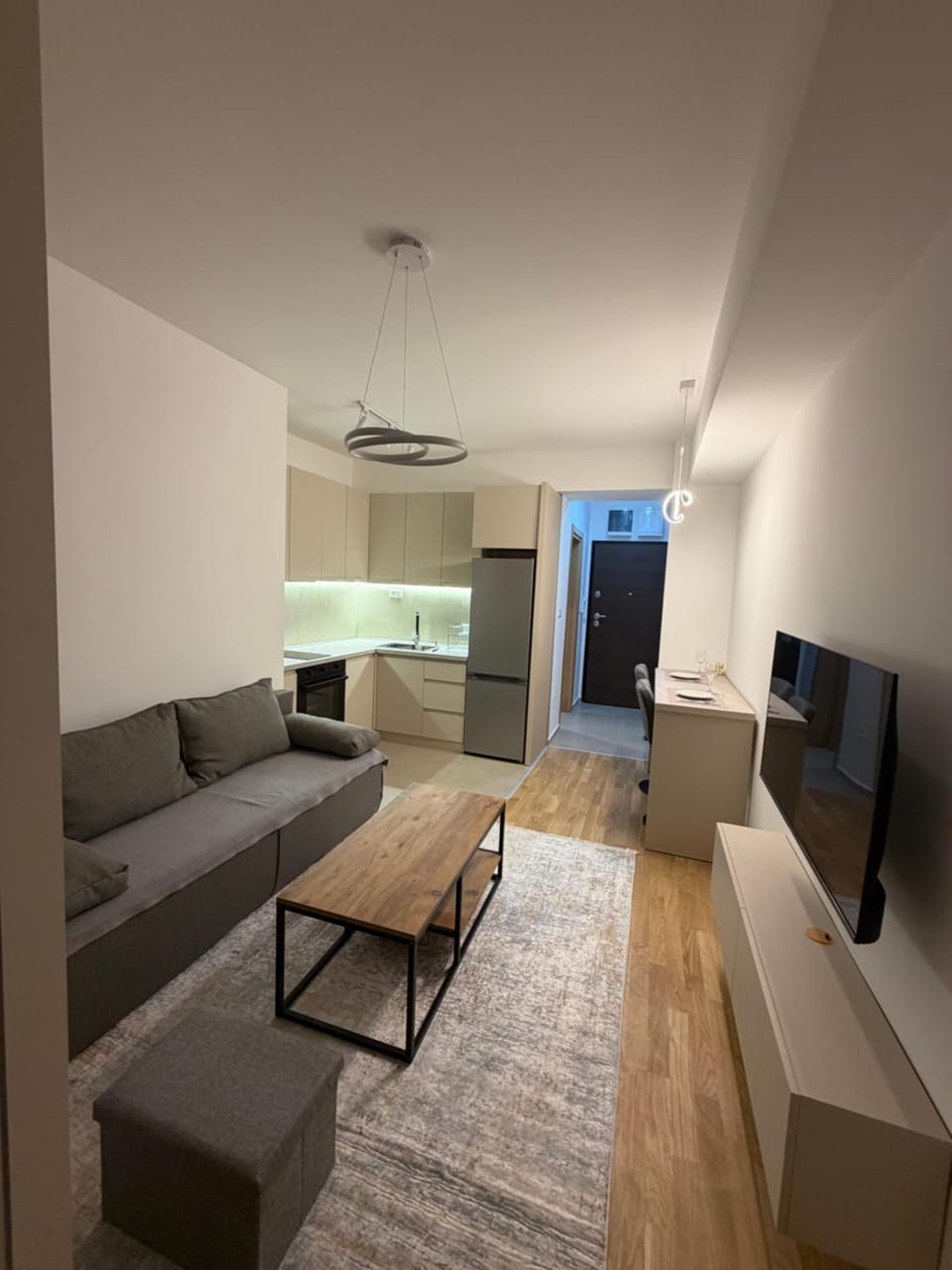 Kitchen or kitchenette, Living room, Dining area