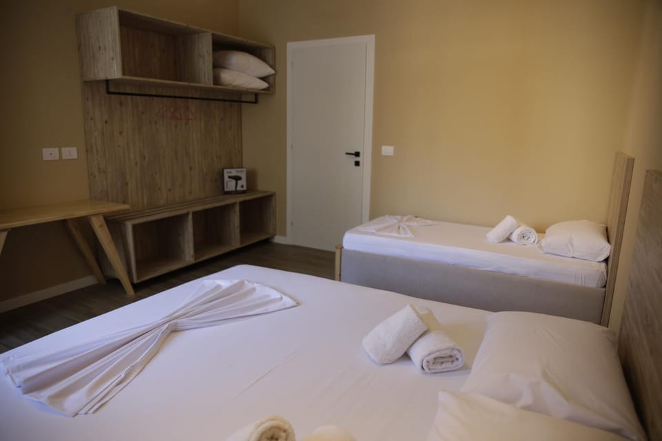 Bed, Photo of the whole room, Bedroom, towels, wardrobe