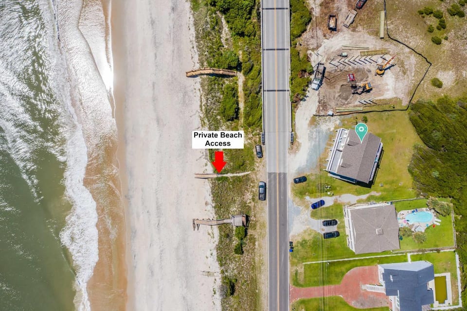 Oceanfront with Private Beach Access Sunset Views House in North Topsail Beach