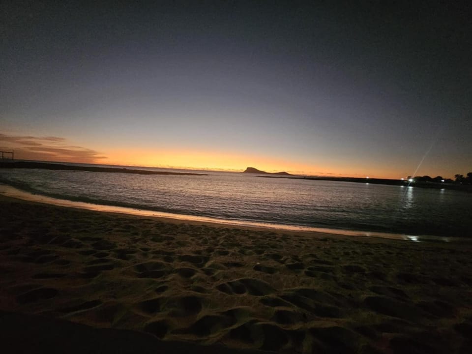 Beach, Sea view, Sunset