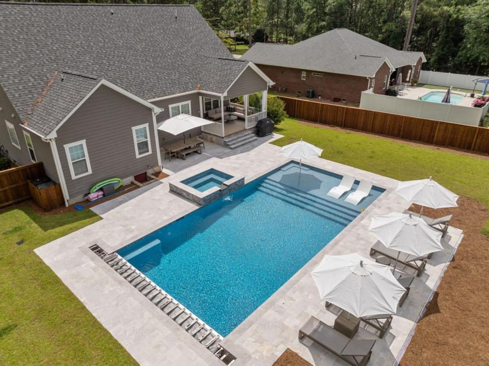 Pinehurst Area Oasis with Hot Tub and Pool House in Southern Pines