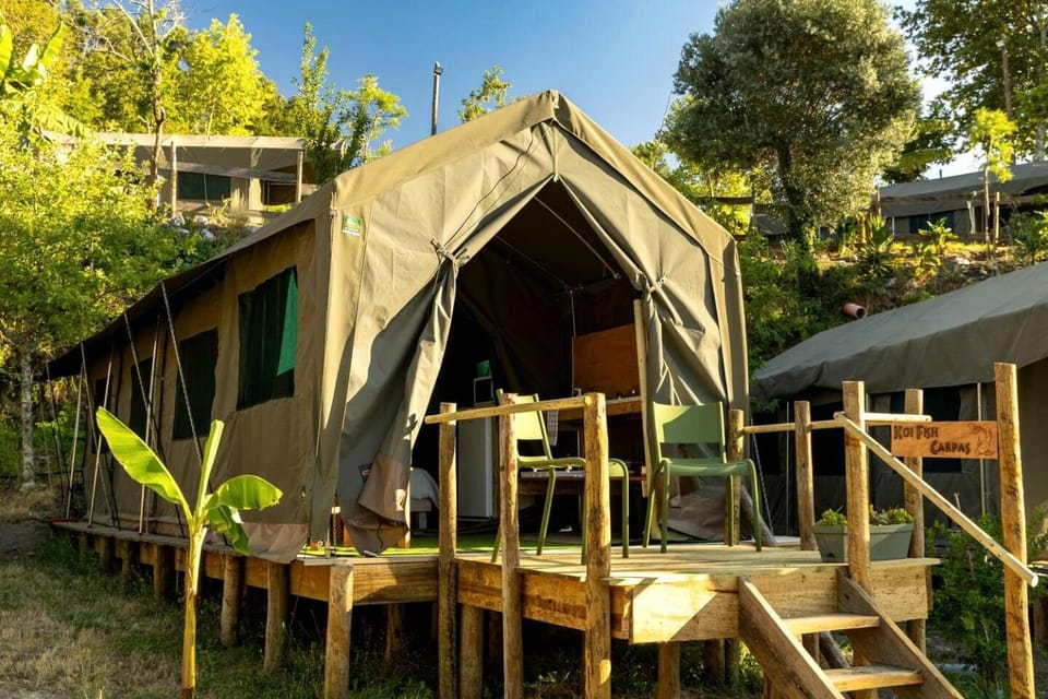 Romantic Safari-Style Glamping with Mountain Views near Ventosa, Portugal Luxury tent in Viana do Castelo District, Portugal