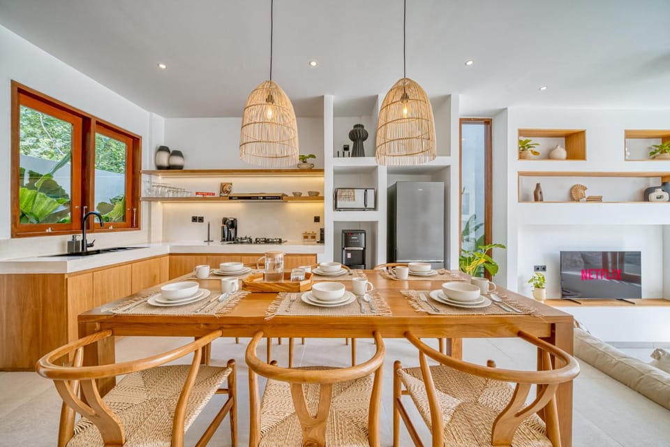 Property building, Living room, Dining area