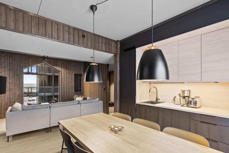 Kitchen or kitchenette, Living room, Dining area